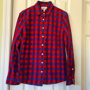 Size 2 women’s J. Crew flannel button down shirt